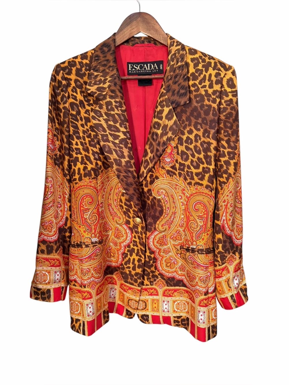 Escada Margaretha Ley Silk Single Breasted Blazer